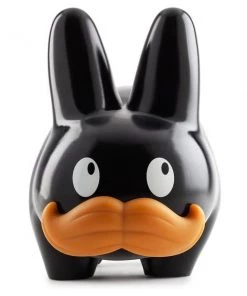 Black 10" Vinyl Stache Labbit By Frank Kozik & Kidrobot