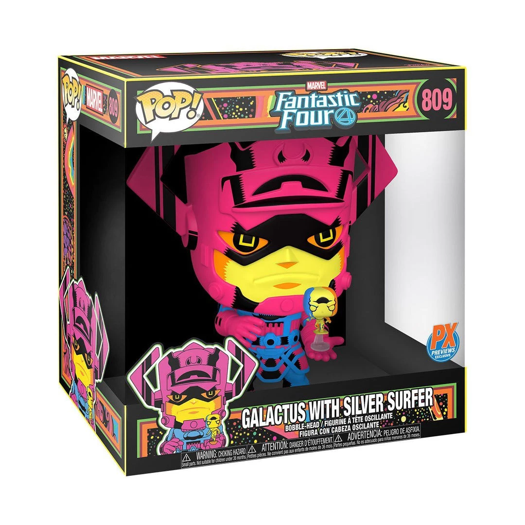 Funko Black Light Galactus With Silver Surfer #809 With Chance At A Chase! PX Previews World Exclusive Fantastic Four 10-Inch Jumbo POP! Marvel In Stock Funko 5 Funko Black Light Galactus With Silver Surfer #809 With Chance At A Chase! PX Previews World Exclusive Fantastic Four 10-Inch Jumbo POP! Marvel In Stock Funko