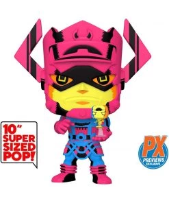 Funko Black Light Galactus With Silver Surfer #809 With Chance At A Chase! PX Previews World Exclusive Fantastic Four 10-Inch Jumbo POP! Marvel In Stock Funko