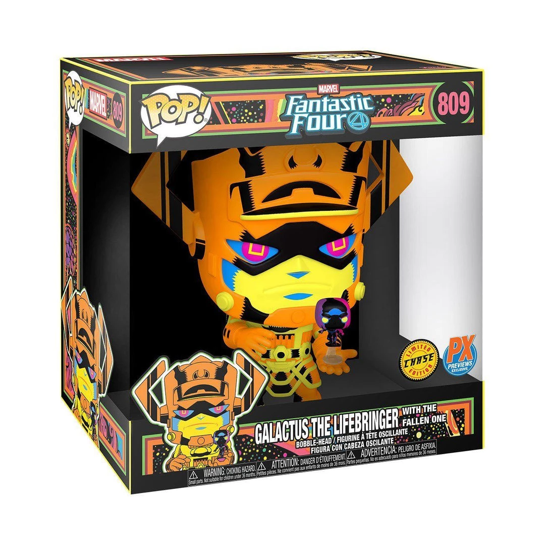 Funko Black Light Galactus With Silver Surfer #809 With Chance At A Chase! PX Previews World Exclusive Fantastic Four 10-Inch Jumbo POP! Marvel In Stock Funko 6 Funko Black Light Galactus With Silver Surfer #809 With Chance At A Chase! PX Previews World Exclusive Fantastic Four 10-Inch Jumbo POP! Marvel In Stock Funko