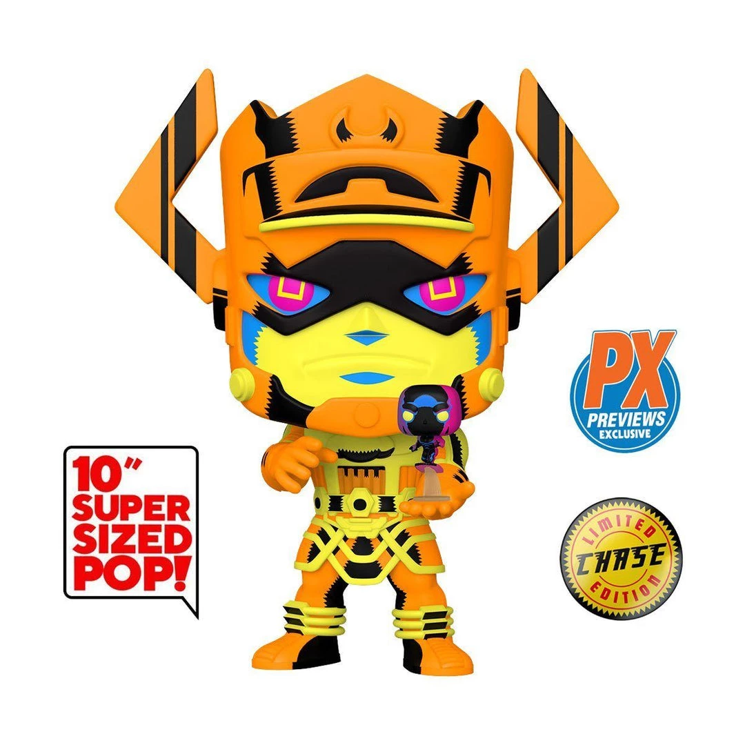 Funko Black Light Galactus With Silver Surfer #809 With Chance At A Chase! PX Previews World Exclusive Fantastic Four 10-Inch Jumbo POP! Marvel In Stock Funko 4 Funko Black Light Galactus With Silver Surfer #809 With Chance At A Chase! PX Previews World Exclusive Fantastic Four 10-Inch Jumbo POP! Marvel In Stock Funko