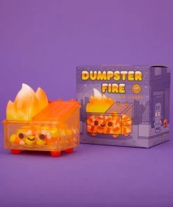 "Candy Corn" Edition Dumpster Fire Vinyl Figure By 100% Soft
