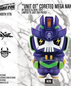 CoreTEQ Mega NanoTEQ "UNIT 01" By Quiccs & Devil Toys - GLOWS IN THE DARK! - VLTD NYCC 2021 Exclusive - LE199 7 CoreTEQ Mega NanoTEQ
