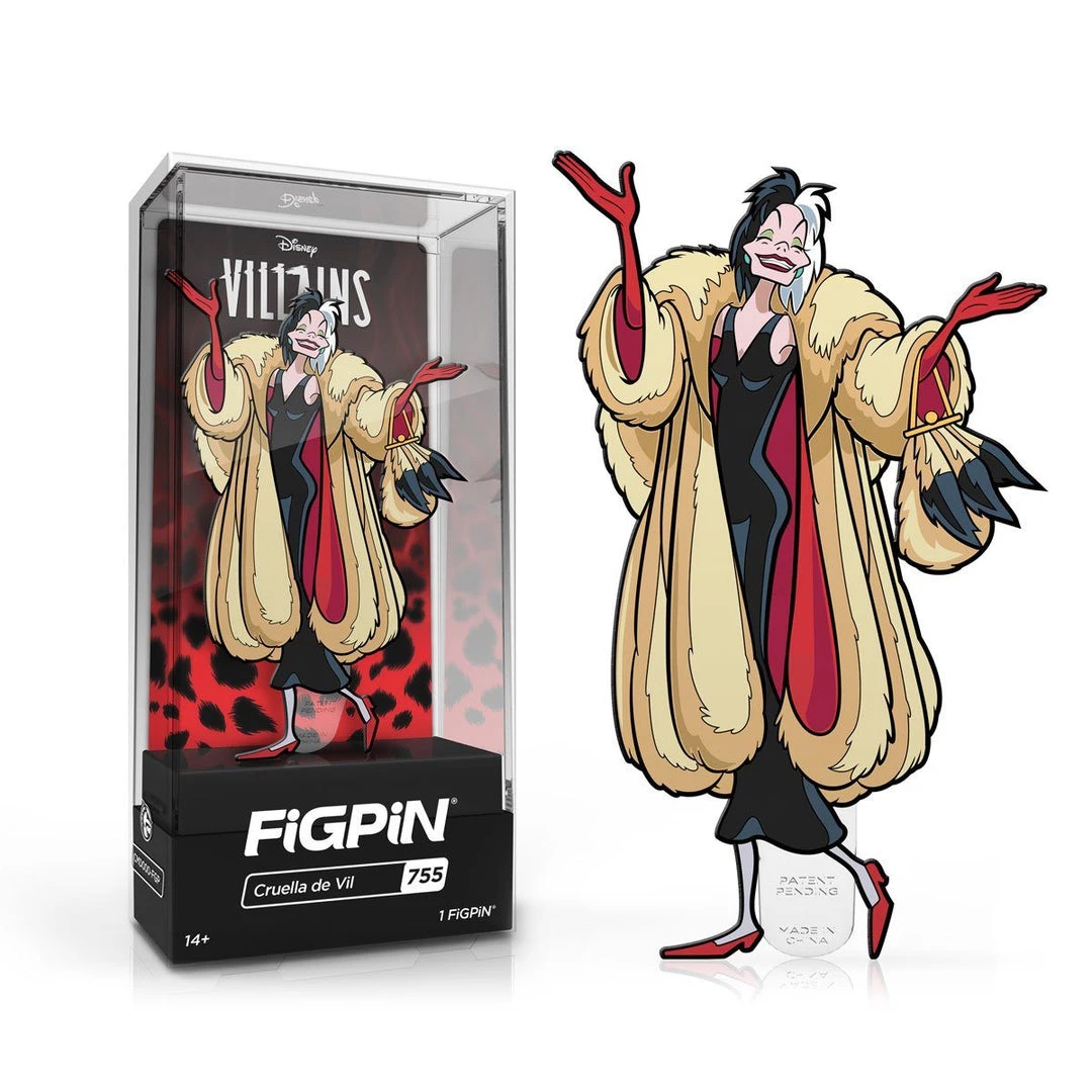 Cruella De Vil #755 Disney Villains FiGPiN Classic 3 Cruella De Vil #755 Disney Villains FiGPiN Classic