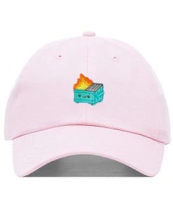 Dumpster Fire Dad Hat (Pink) By 100% Soft
