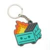 Dumpster Fire PVC Keychain By 100% Soft