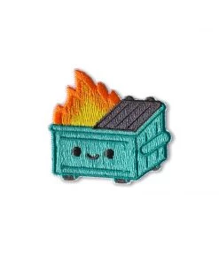 Dumpster Fire Sticker Patch By 100% Soft
