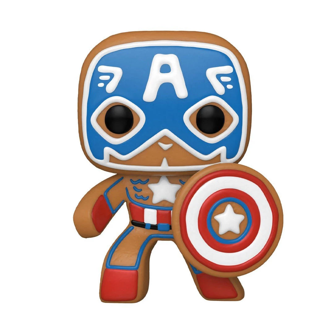 Gingerbread Captain America #933 Holiday Funko POP! Marvel In Stock Funko 3 Gingerbread Captain America #933 Holiday Funko POP! Marvel In Stock Funko