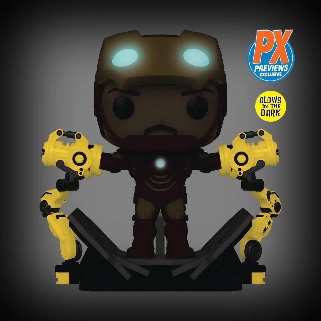Iron Man MKIV With Gantry #905 Marvel Previews World PX Exclusive Funko POP! Deluxe In Stock Funko 4 Iron Man MKIV With Gantry #905 Marvel Previews World PX Exclusive Funko POP! Deluxe In Stock Funko