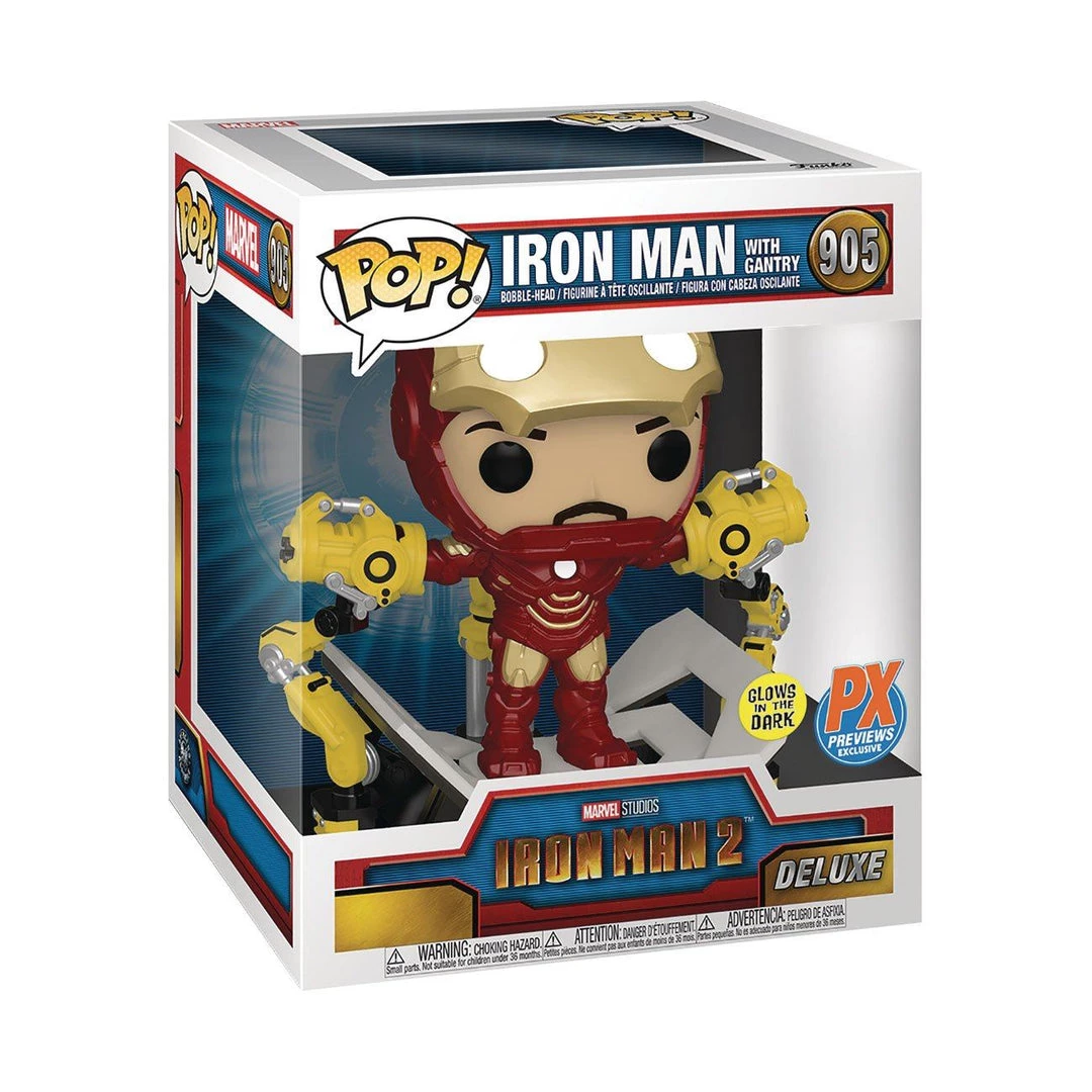 Iron Man MKIV With Gantry #905 Marvel Previews World PX Exclusive Funko POP! Deluxe In Stock Funko 5 Iron Man MKIV With Gantry #905 Marvel Previews World PX Exclusive Funko POP! Deluxe In Stock Funko