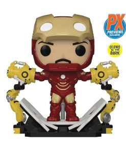 Iron Man MKIV With Gantry #905 Marvel Previews World PX Exclusive Funko POP! Deluxe In Stock Funko