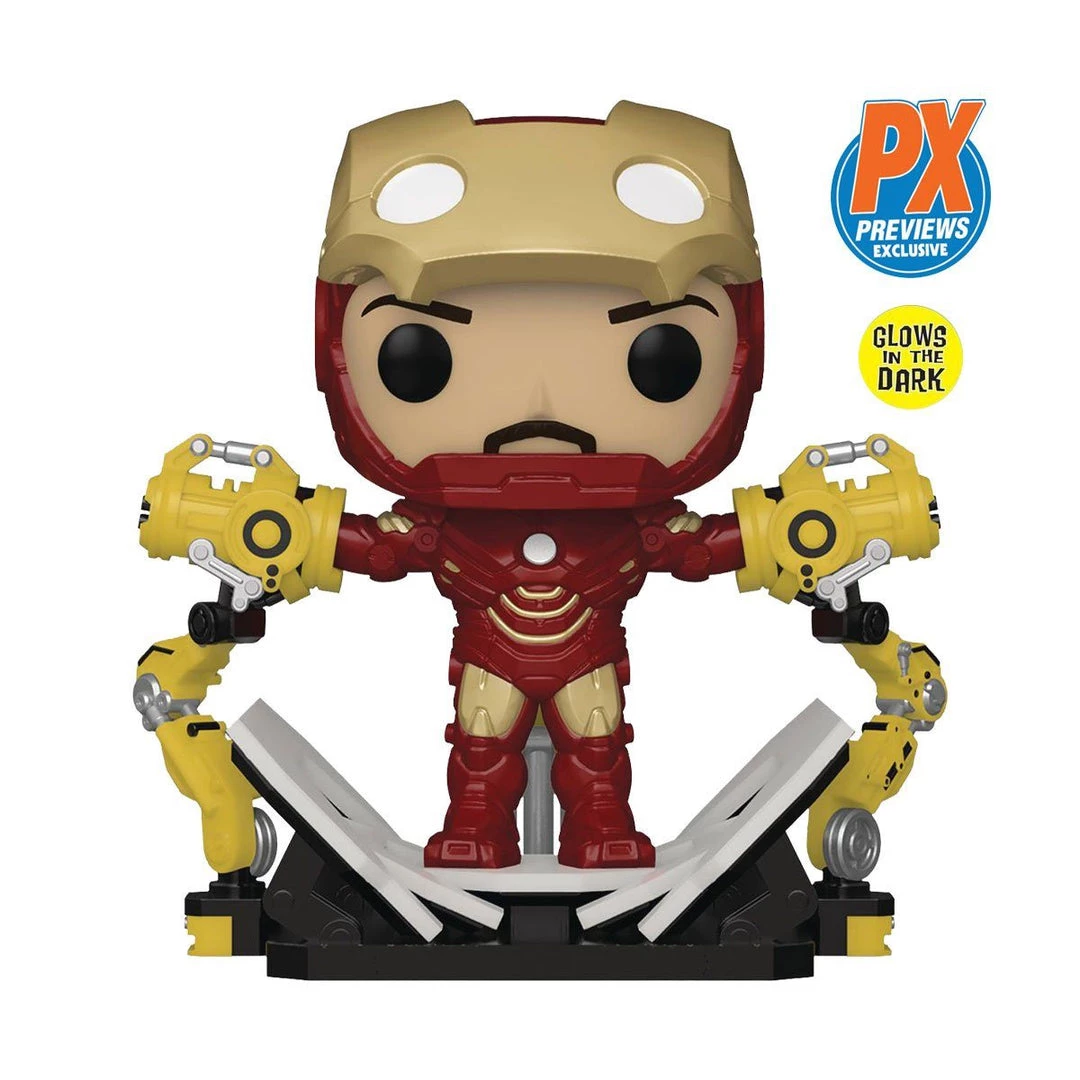 Iron Man MKIV With Gantry #905 Marvel Previews World PX Exclusive Funko POP! Deluxe In Stock Funko 3 Iron Man MKIV With Gantry #905 Marvel Previews World PX Exclusive Funko POP! Deluxe In Stock Funko