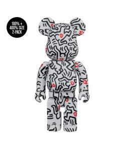 Keith Haring 8 BE@RBRICK 100% & 400% 2-Pack By Medicom Toy [PRE-ORDER EXPECTED FALL 2021*]