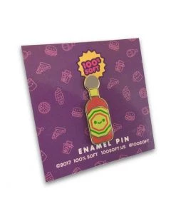 Lil Cholula Enamel Pin By 100% Soft