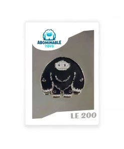 Silver Slate Limited Edition Chomp Enamel Pin By Abominable Toys