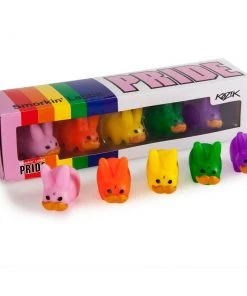 Mini 'Stache Labbit Pride 5-Pack By Frank Kozik & Kidrobot