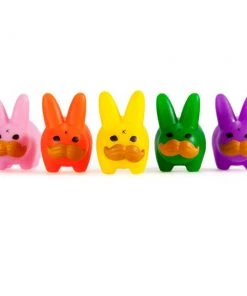 Mini 'Stache Labbit Pride 5-Pack By Frank Kozik & Kidrobot