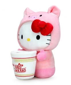 Nissin Cup Noodles X Hello Kitty Pork Cup Medium Plush By Kidrobot Designer Toys