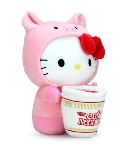 Nissin Cup Noodles X Hello Kitty Pork Cup Medium Plush By Kidrobot Designer Toys