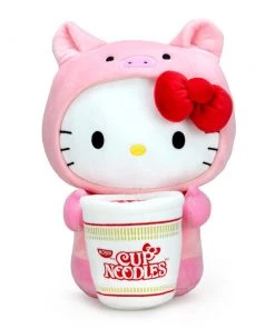 Nissin Cup Noodles X Hello Kitty Pork Cup Medium Plush By Kidrobot Designer Toys