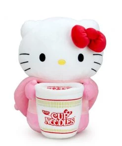 Nissin Cup Noodles X Hello Kitty Pork Cup Medium Plush By Kidrobot Designer Toys