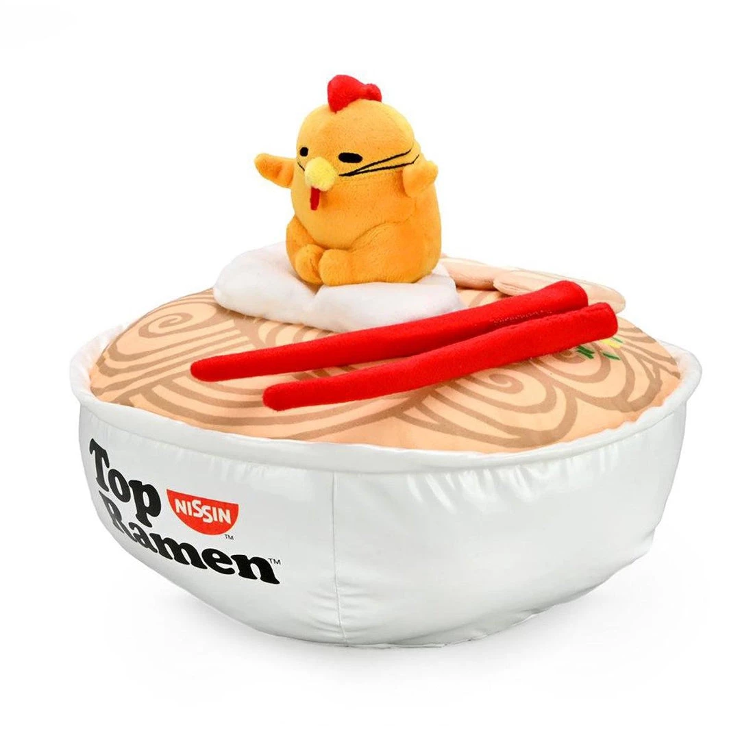 Nissin Top Ramen X Gudetama (Chicken Edition) 12-inch Interactive Bowl Plush By Kidrobot 9 Nissin Top Ramen X Gudetama (Chicken Edition) 12-inch Interactive Bowl Plush By Kidrobot