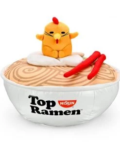 Nissin Top Ramen X Gudetama (Chicken Edition) 12-inch Interactive Bowl Plush By Kidrobot