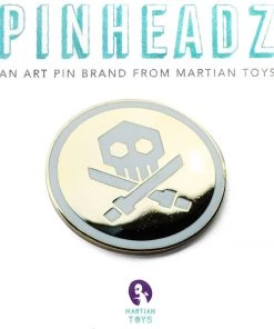 Martian Toys Enamel Pins Pinheadz - Bullet Punk Logo By Quiccs (Gold)