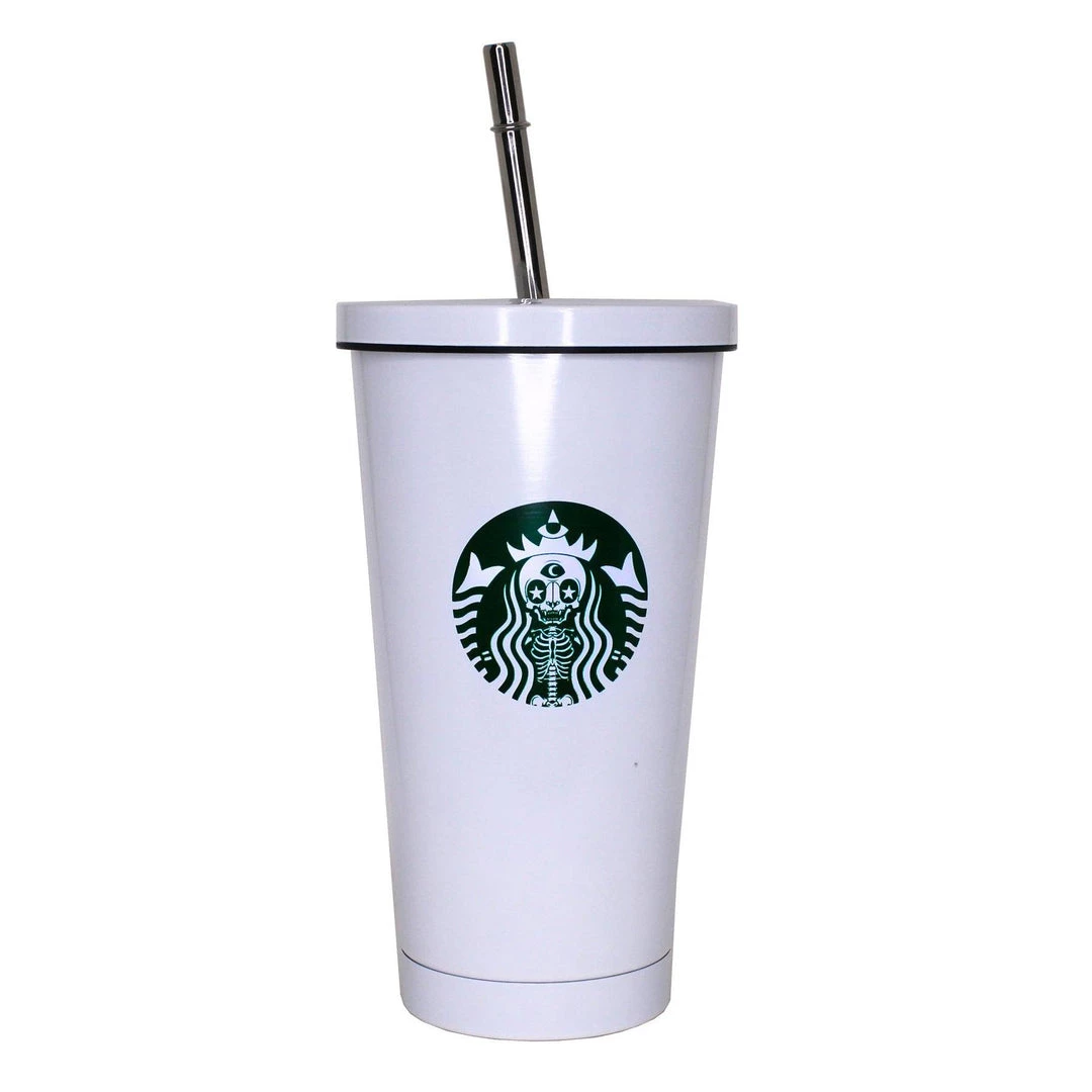 SLAVE To The SIREN Venti Metal Tumbler (White) By RXSE7EN X Martian Toys 3 SLAVE To The SIREN Venti Metal Tumbler (White) By RXSE7EN X Martian Toys