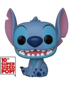 Smiling Seated Stitch #1046 Lilo & Stitch 10-inch JUMBO Funko POP! Disney In Stock Funko