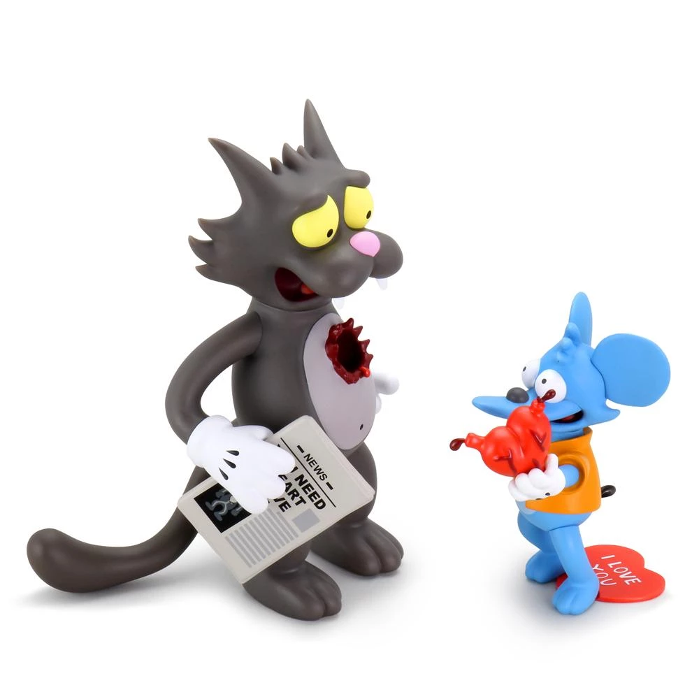The Simpsons: Itchy And Scratchy Vinyl Art Figure - My Bloody Valentine Edition By Kidrobot 5 The Simpsons: Itchy And Scratchy Vinyl Art Figure - My Bloody Valentine Edition By Kidrobot