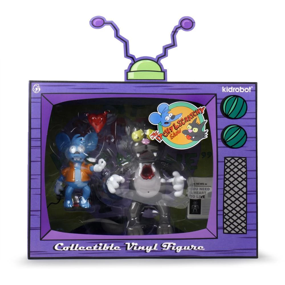 The Simpsons: Itchy And Scratchy Vinyl Art Figure - My Bloody Valentine Edition By Kidrobot 14 The Simpsons: Itchy And Scratchy Vinyl Art Figure - My Bloody Valentine Edition By Kidrobot