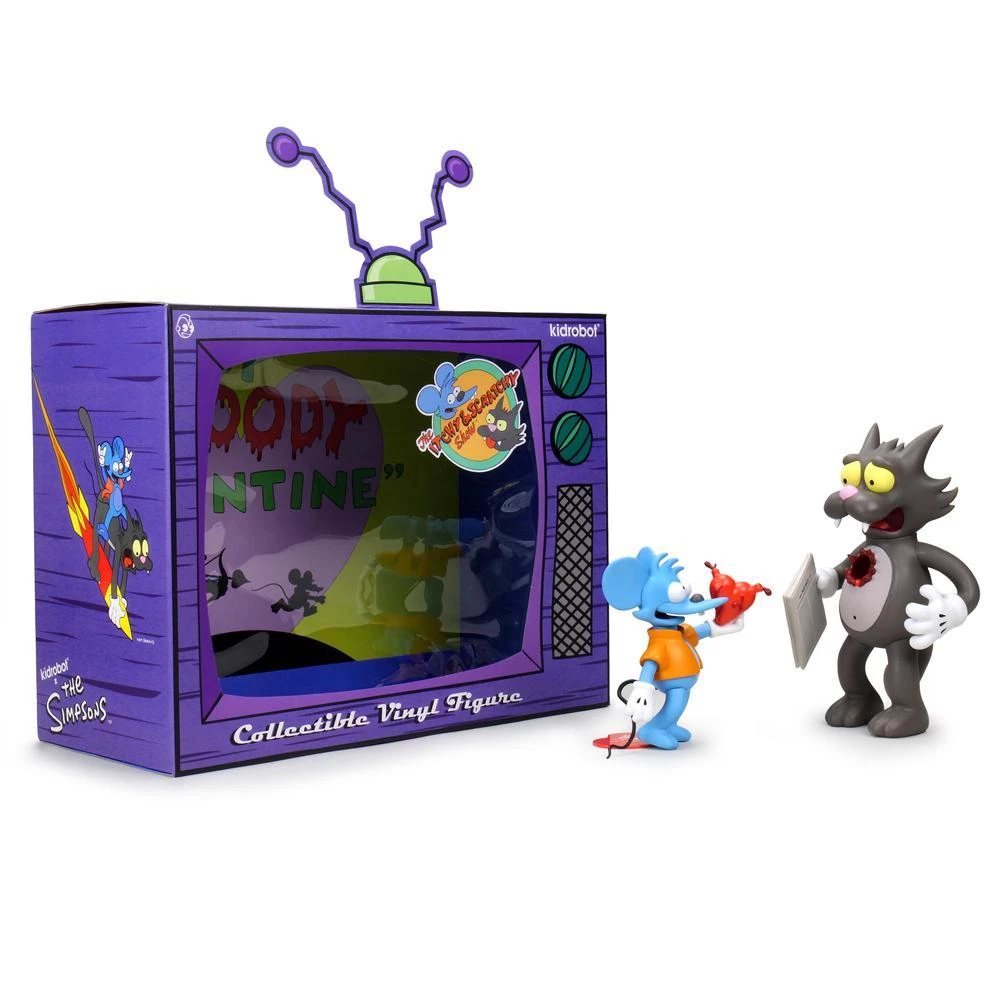 The Simpsons: Itchy And Scratchy Vinyl Art Figure - My Bloody Valentine Edition By Kidrobot 4 The Simpsons: Itchy And Scratchy Vinyl Art Figure - My Bloody Valentine Edition By Kidrobot