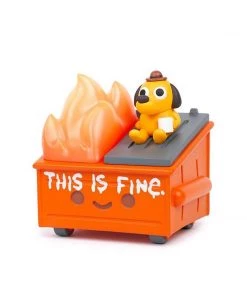 This Is Fine Dumpster Fire Vinyl Figure By KC Green & 100% Soft 11 This Is Fine Dumpster Fire Vinyl Figure By KC Green & 100% Soft