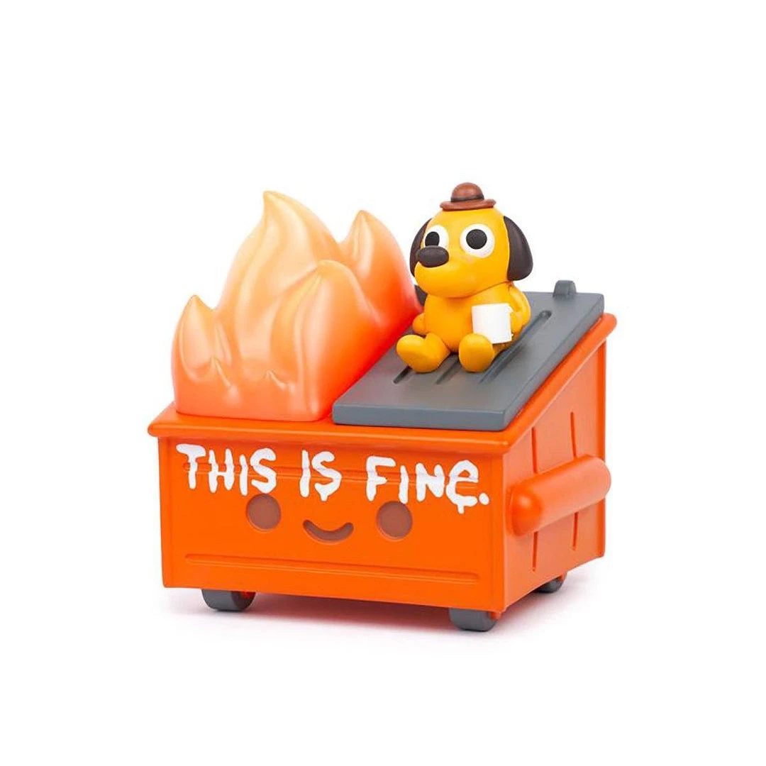 This Is Fine Dumpster Fire Vinyl Figure By KC Green & 100% Soft 6 This Is Fine Dumpster Fire Vinyl Figure By KC Green & 100% Soft
