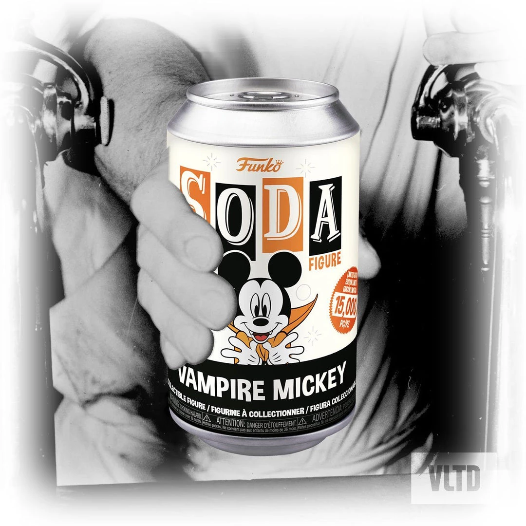 Vampire Mickey With 1:6 Chance At A Chase! Mickey Mouse Funko Vinyl SODA 3 Vampire Mickey With 1:6 Chance At A Chase! Mickey Mouse Funko Vinyl SODA